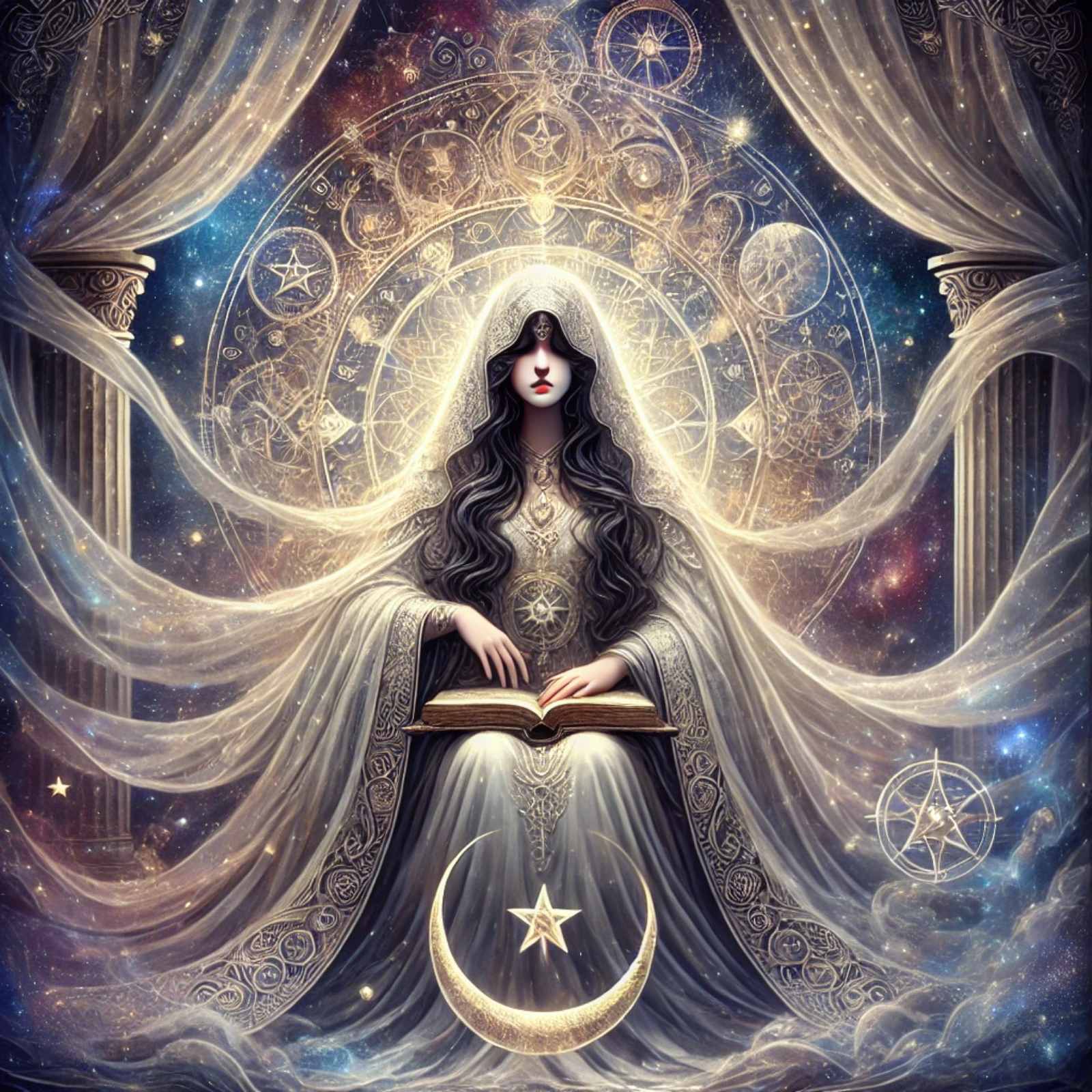 Druga Karta Velike Arkane Kroulijevog Tarota – Sveštenica (The Priestess)