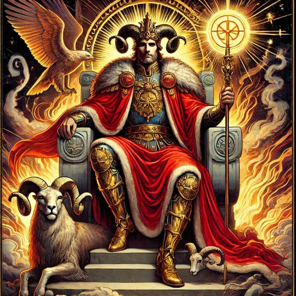 Četvrta Karta Velike Arkane Kroulijevog Tarota – Car (The Emperor)